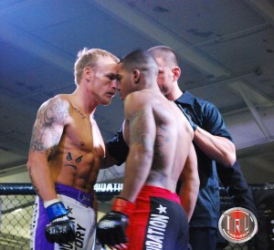 Dustin Kempf Isaiah Chapman staredown